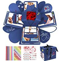 WisFox Explosion Box- Creativo DIY Hecho a Mano Sorpresa Explosión Caja de Regalo- Álbum de Fotos de Scrapbooking Caja…